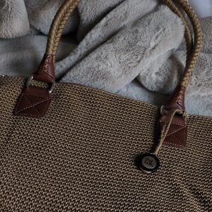 The Sak Brown and Tan Woven Tote Bag